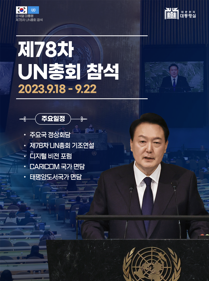 윤석열 대통령, 제78차 UN총회 참석