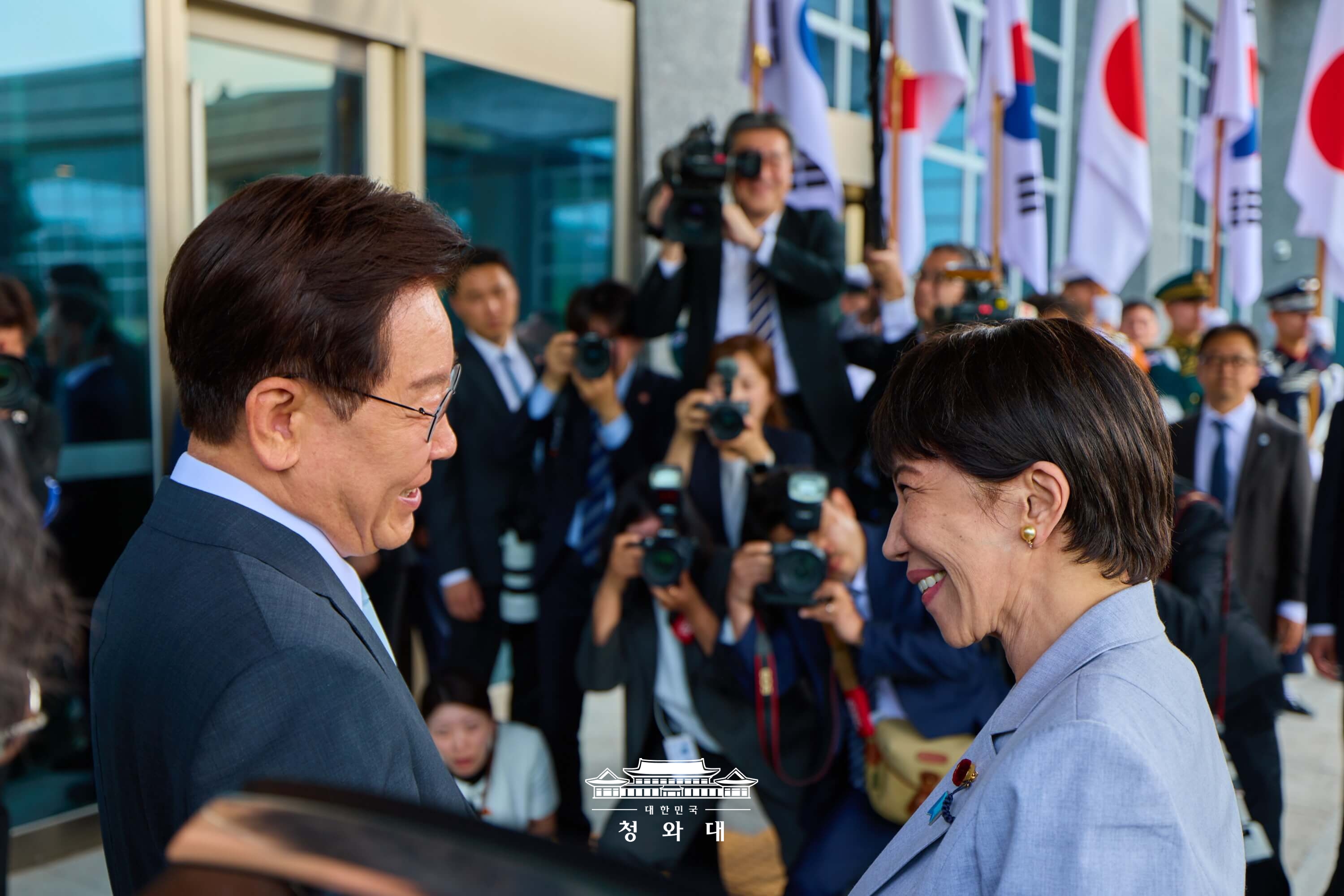 일본 총리 영접