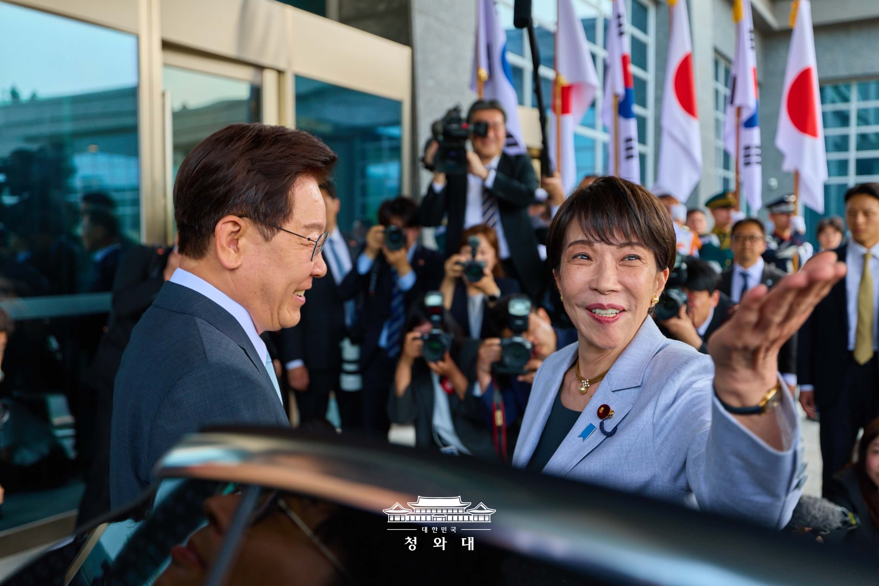 일본 총리 영접