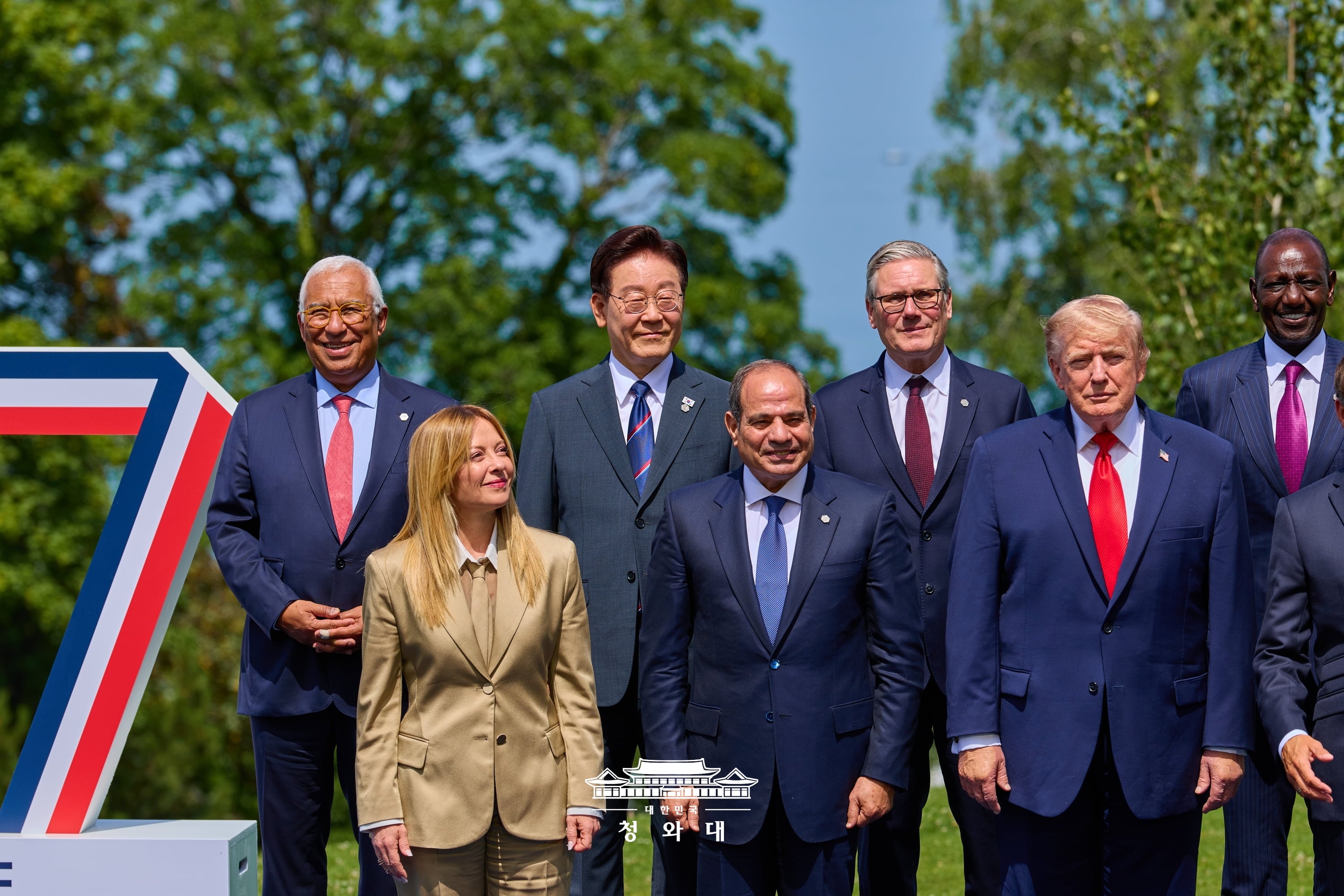 G7 정상회의 공식환영식 및 기념촬영