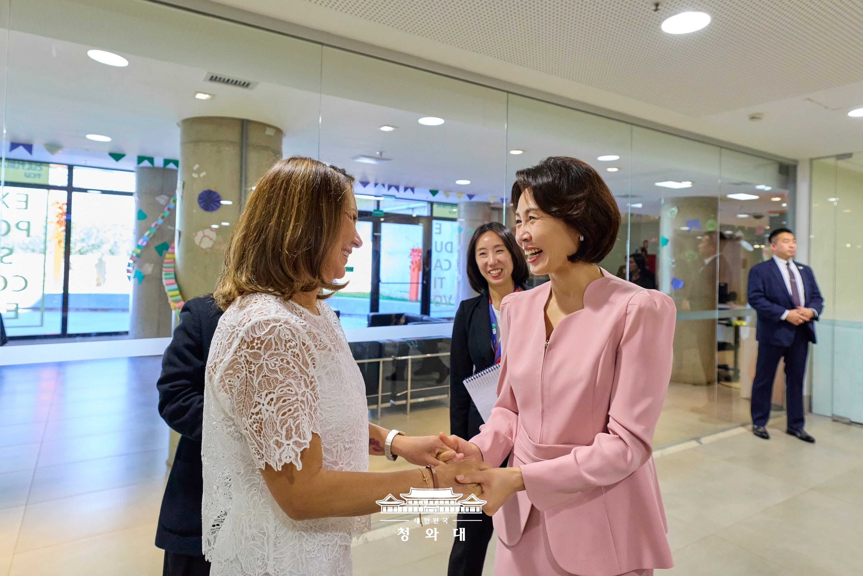 김혜경 여사, 브라질 대통령 부인과의 친교일정