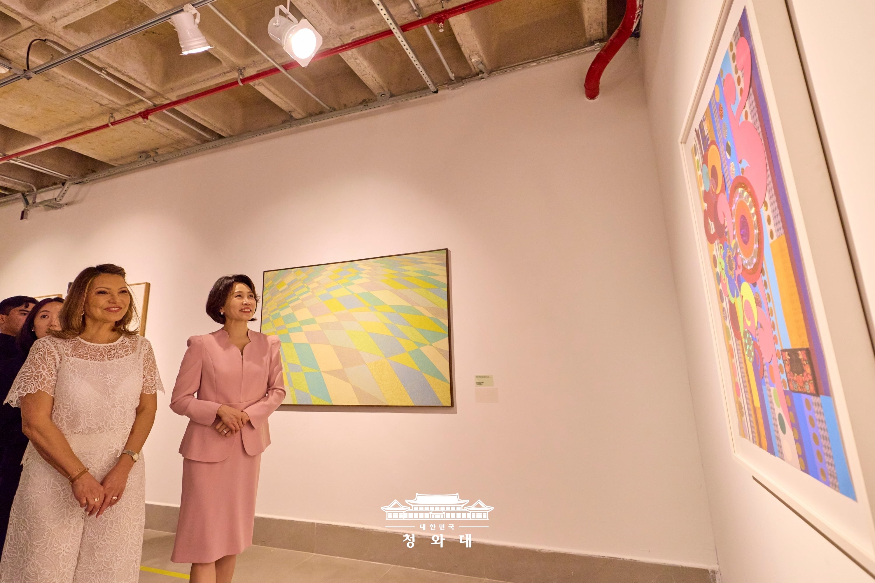 김혜경 여사, 브라질 대통령 부인과의 친교일정