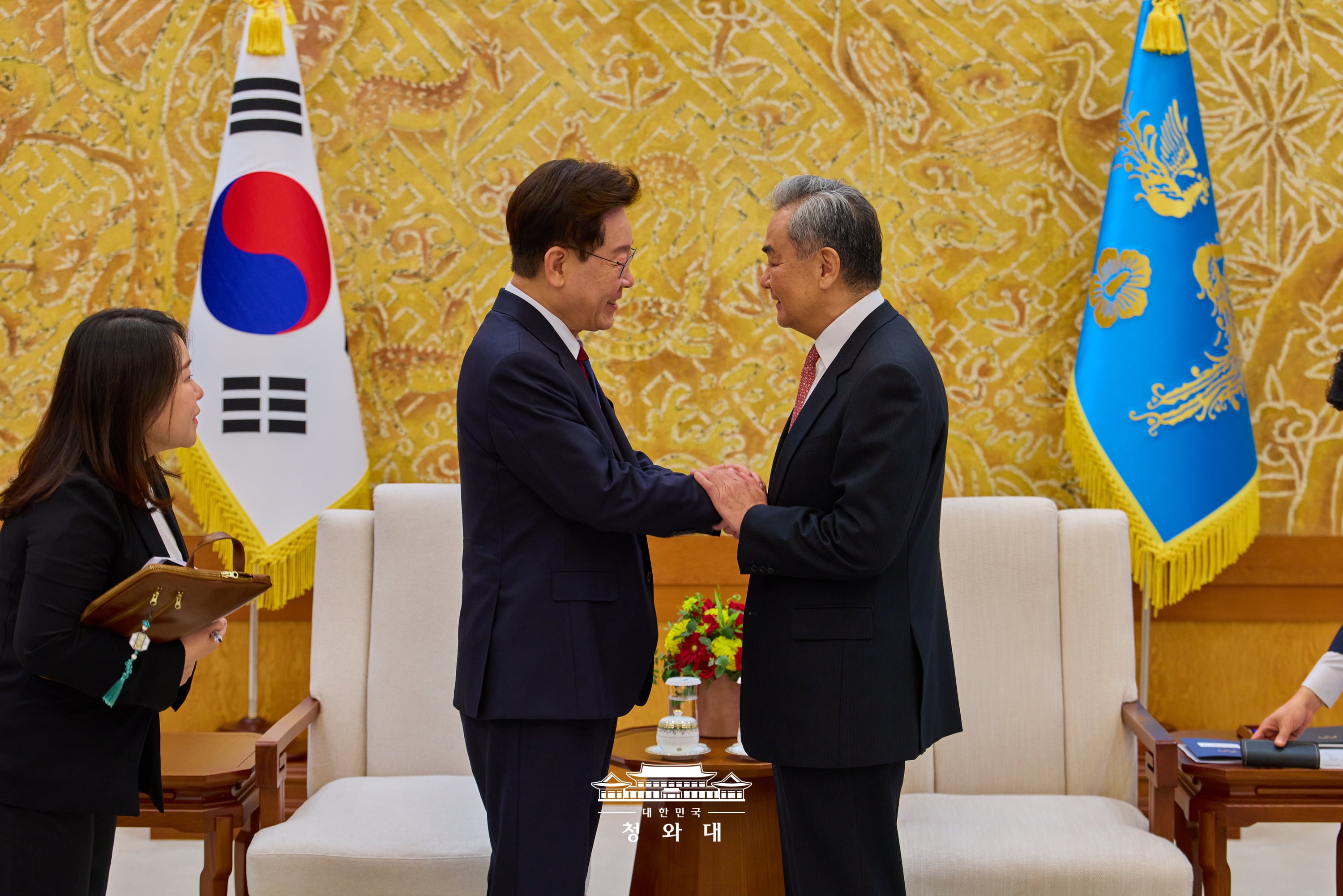 중국 '왕이' 외교부장 접견１