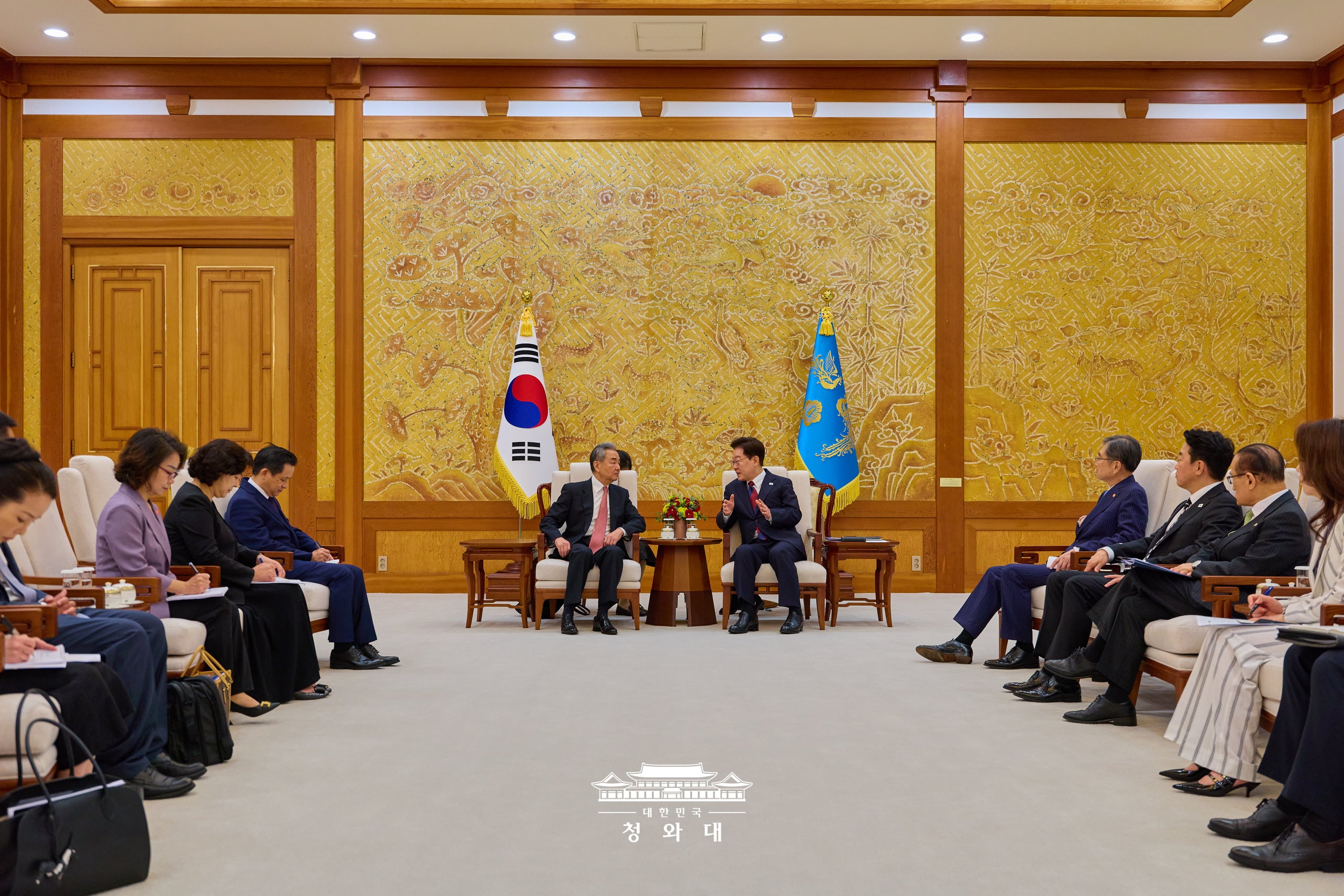 중국 '왕이' 외교부장 접견４