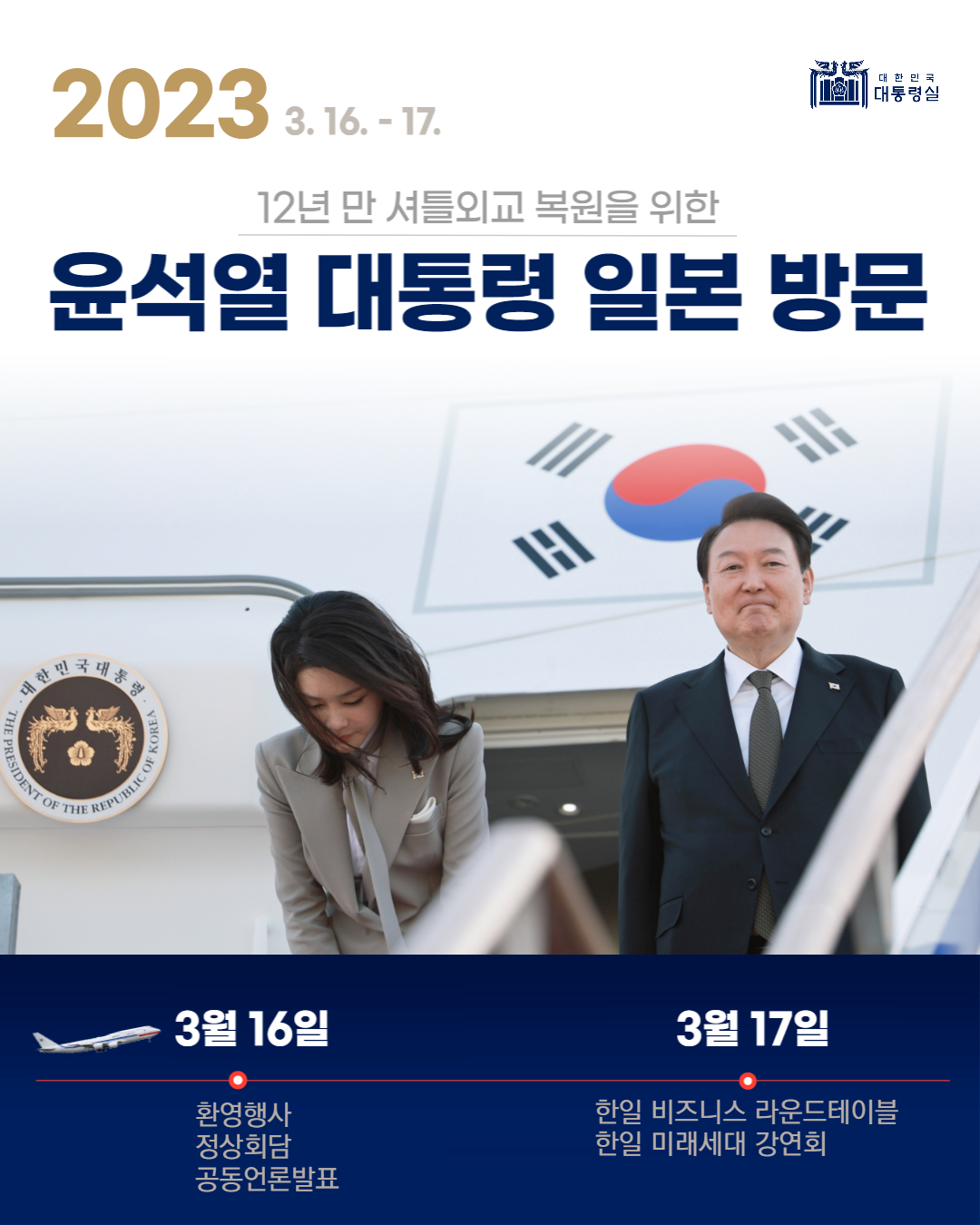 12년 만 셔틀외교 복원을 위한 윤석열 대통령 일본 방문! 슬라이드1