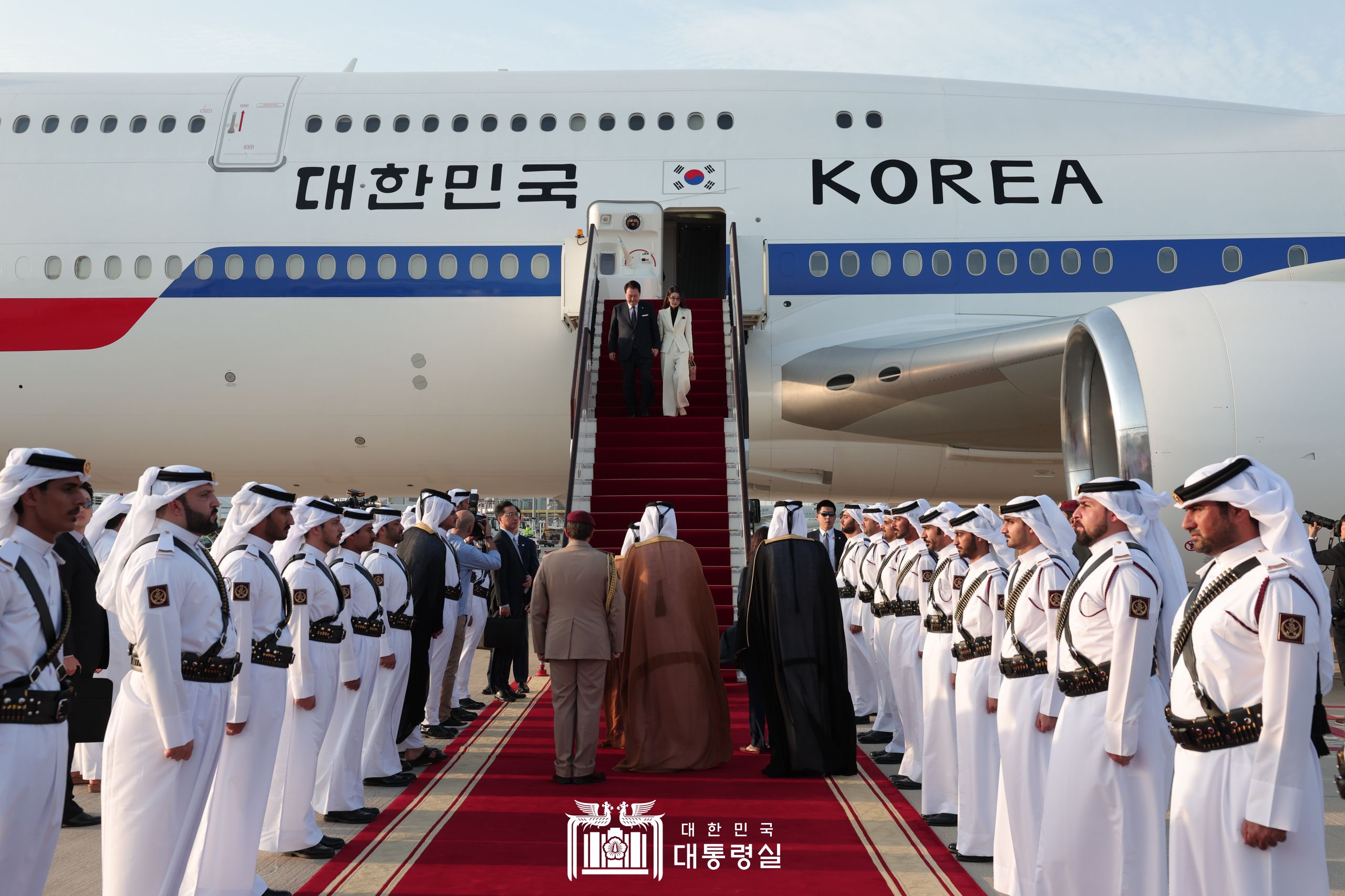 카타르 도하 공항 도착 행사