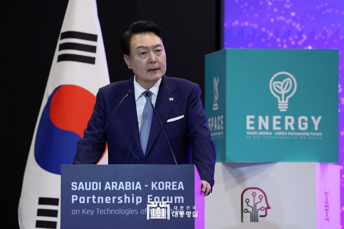 "미래기술 파트너십을 기반으로 한국과 사우디가 <br>연대하여 세계의 미래를 열어 나가야"