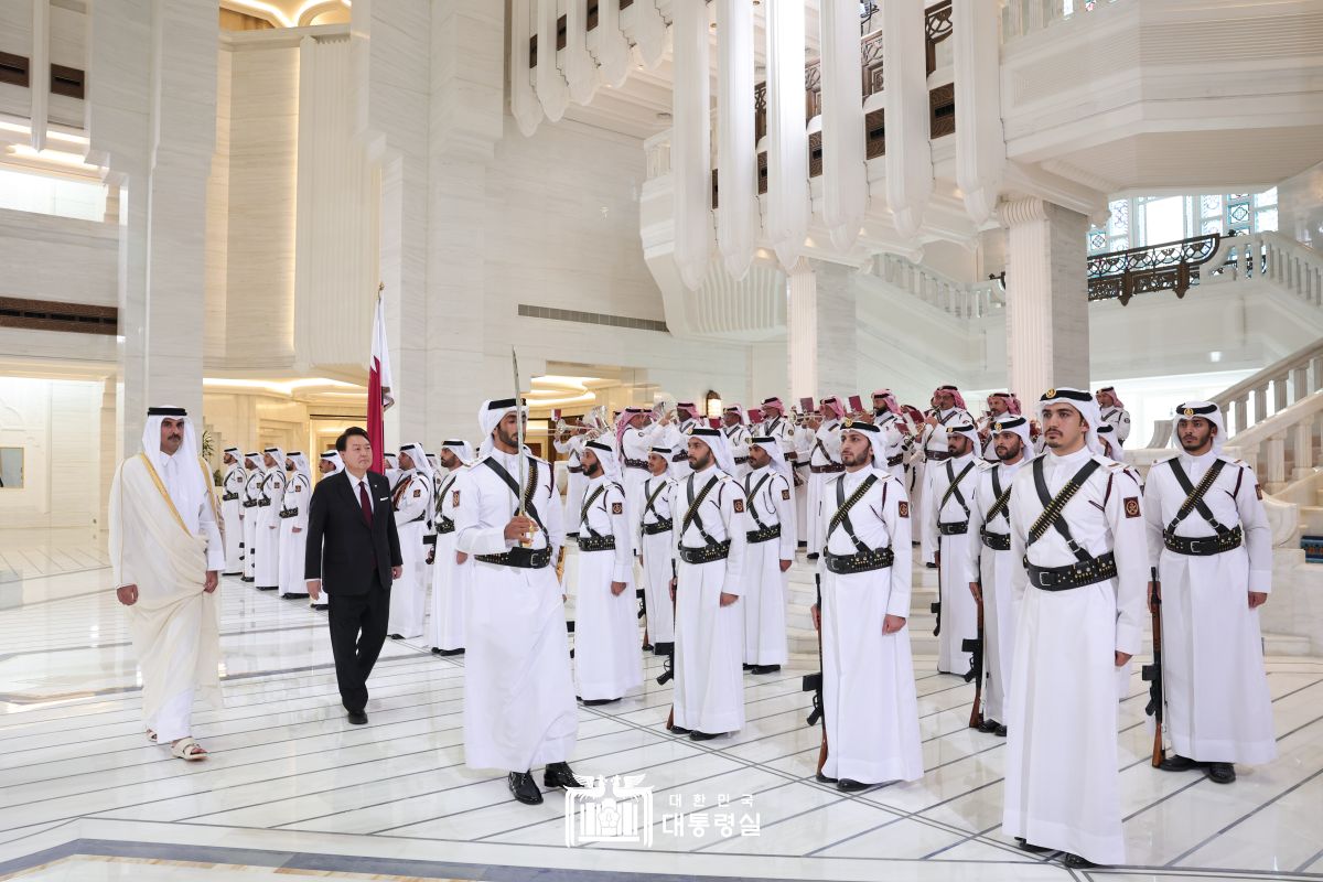카타르 국빈방문 공식 환영식