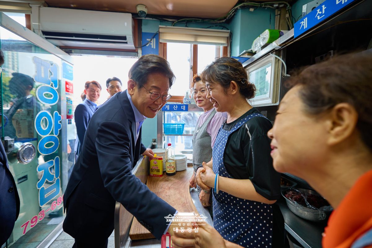 대통령실 인근 참모진과의 오찬 사진
