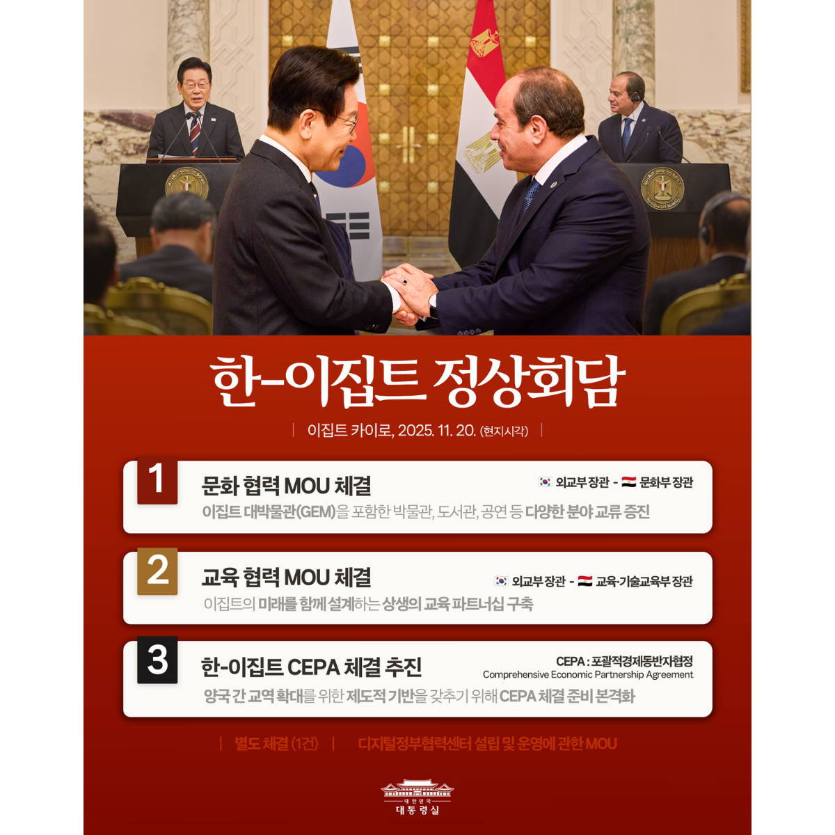 한-이집트 정상회담 결과, 국민께 보고 드립니다 썸네일