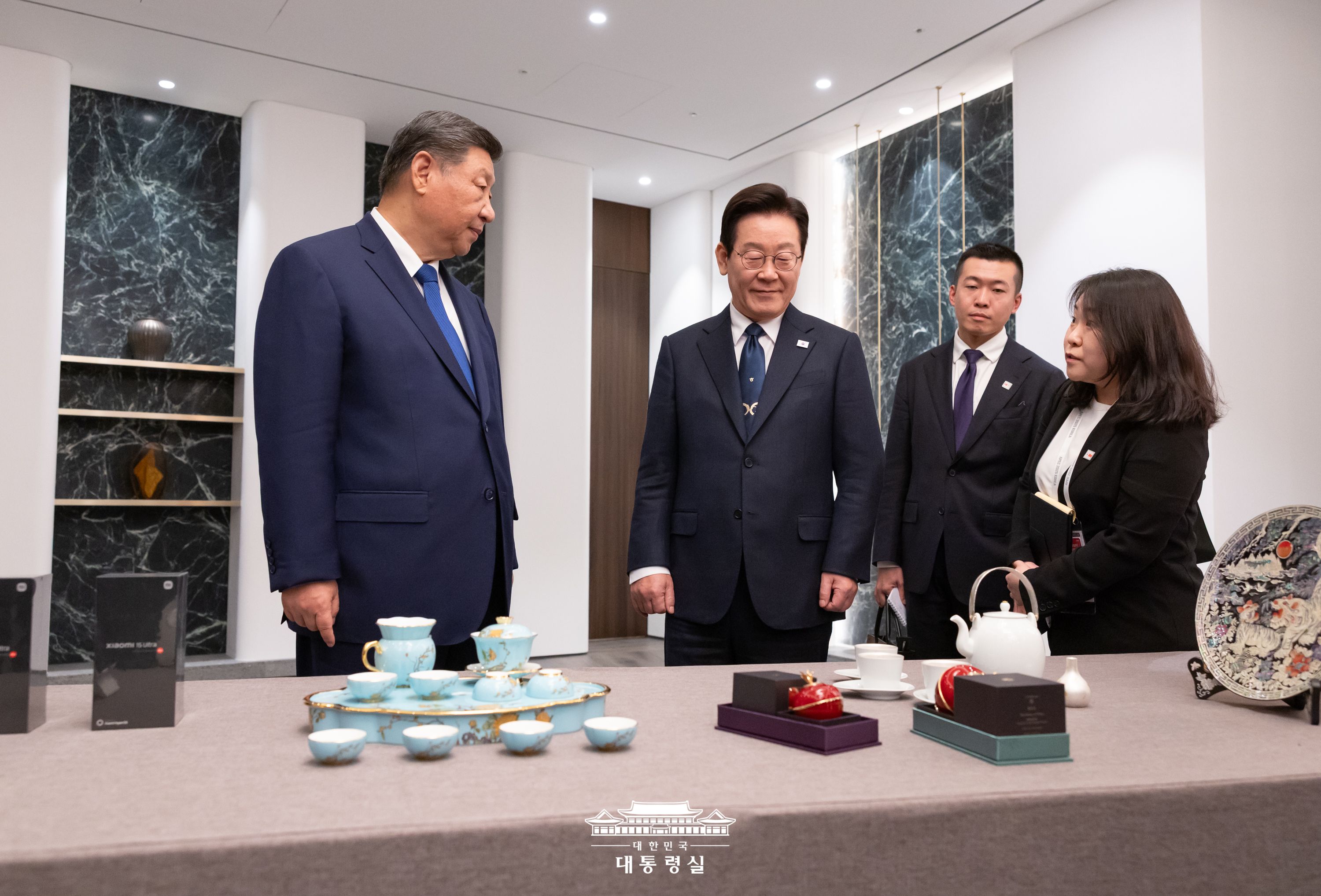 한중 정상 간 친교 일정 슬라이드1