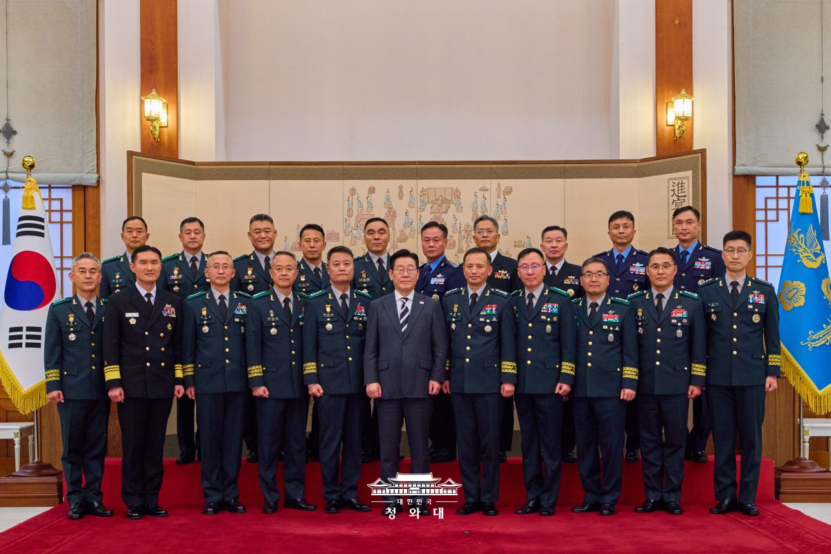 중장 진급·보직신고 및 수치수여식 사진