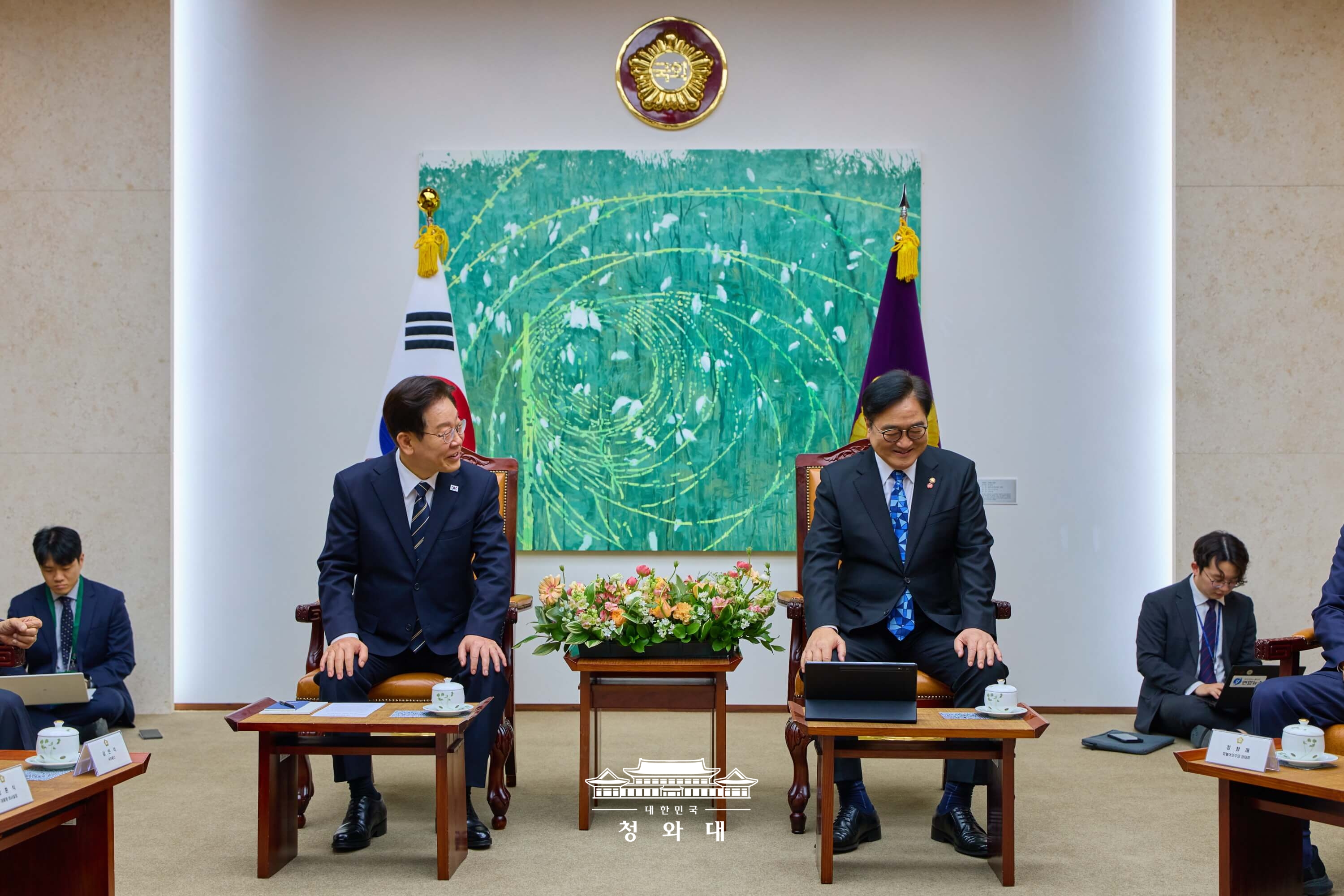 제1차 추가경정예산안 시정연설 및 사전환담8