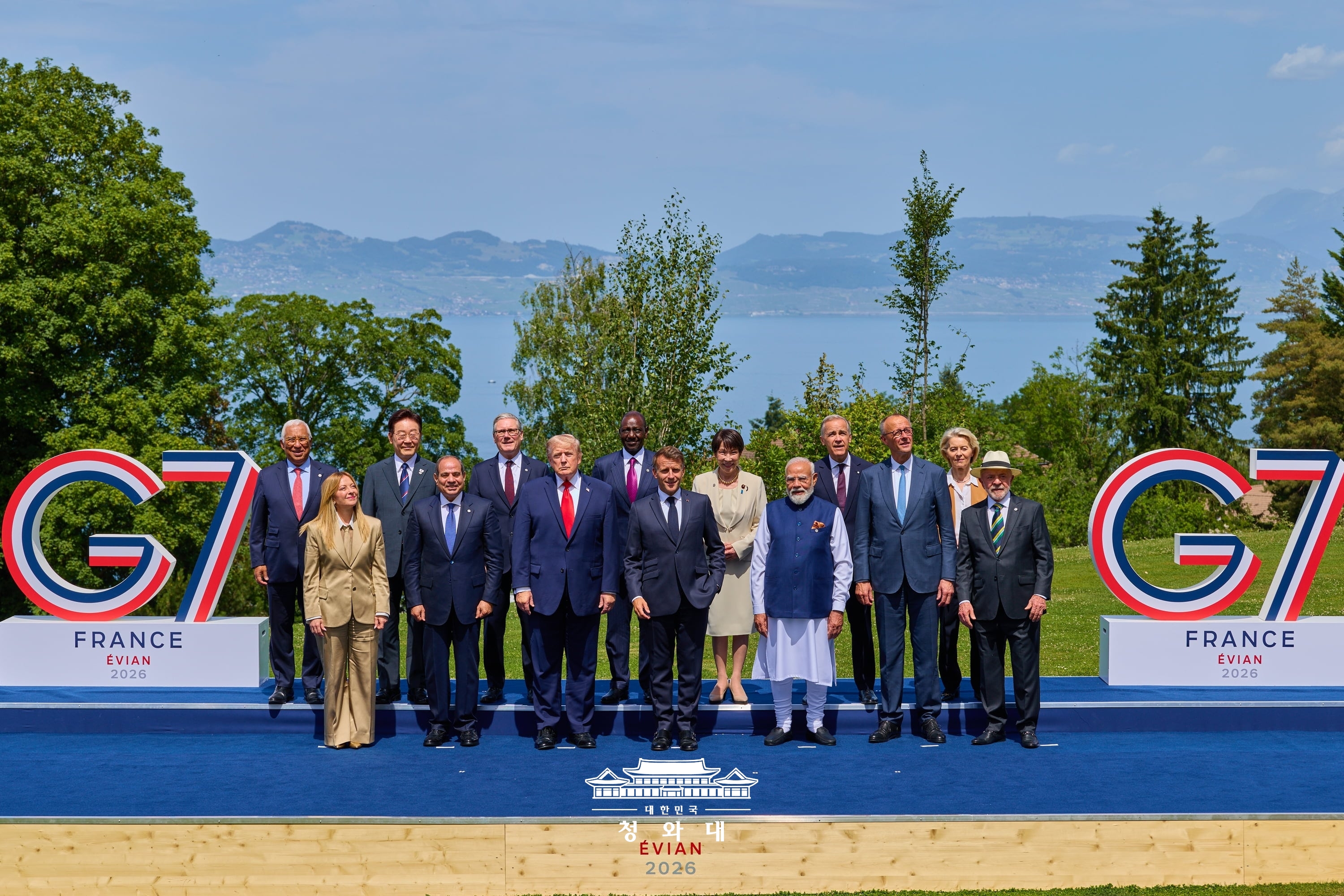 G7 정상회의 공식환영식 및 기념촬영