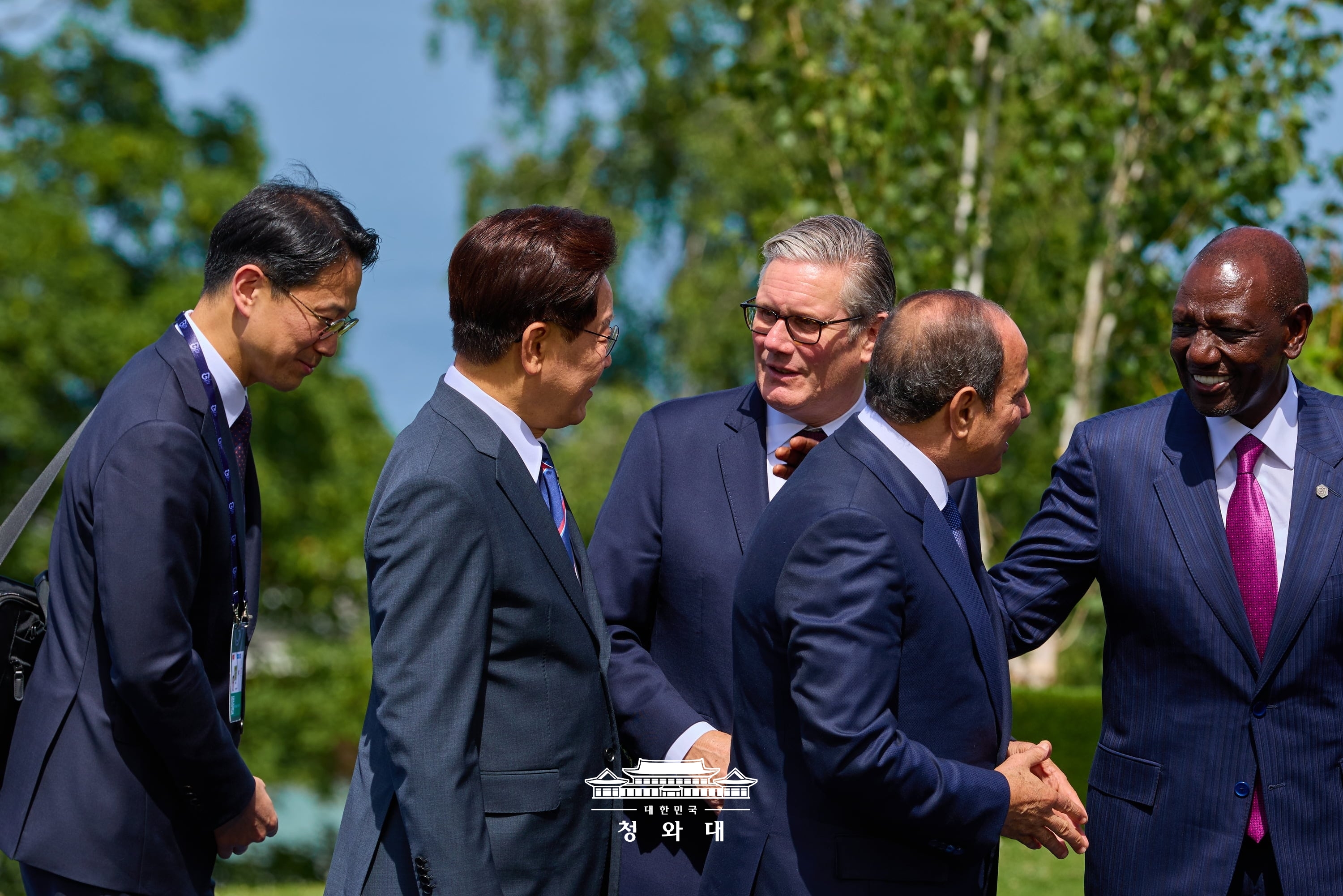 G7 정상회의 공식환영식 및 기념촬영