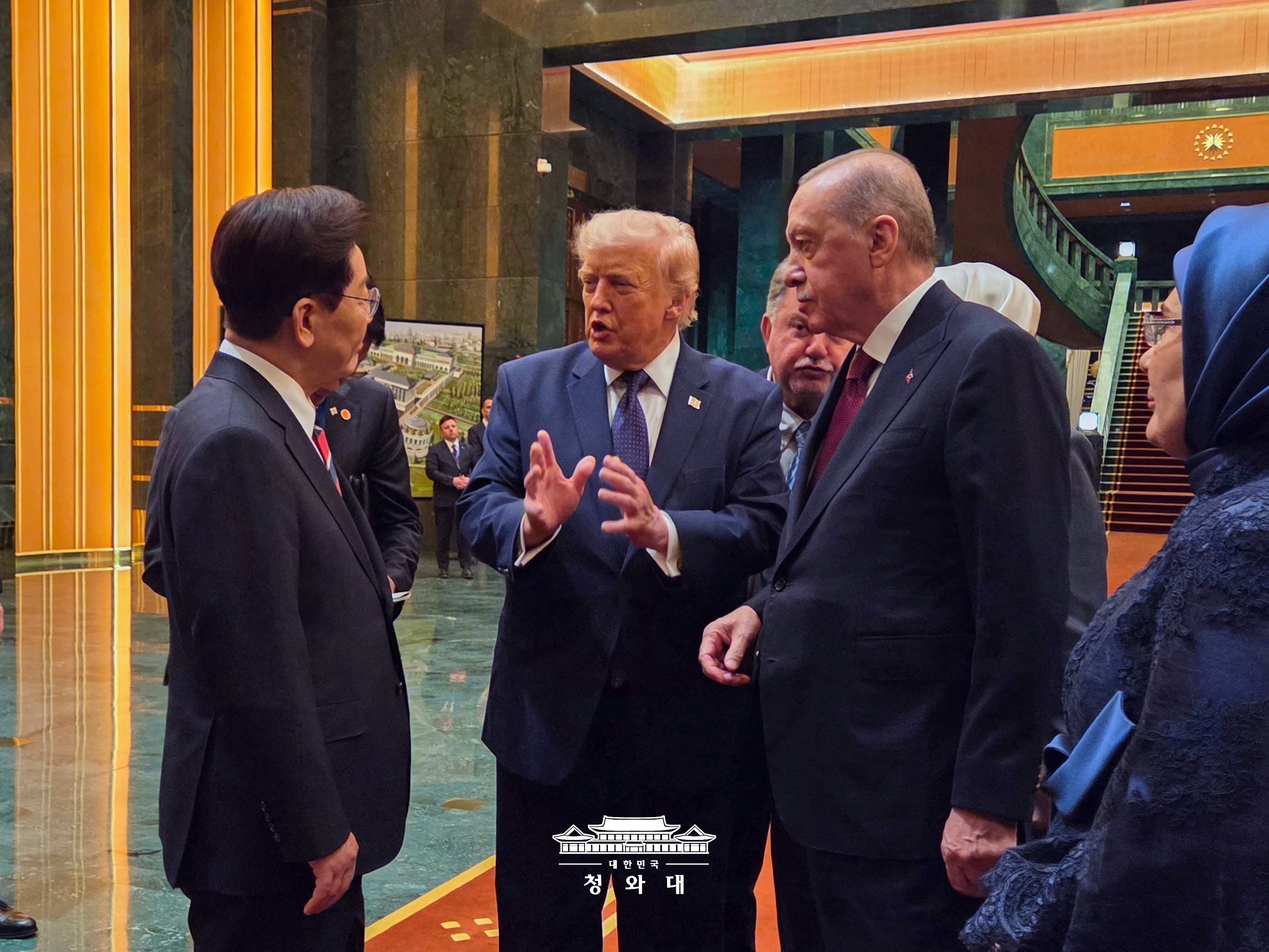 도널드 트럼프 미국 대통령과 만찬 환담